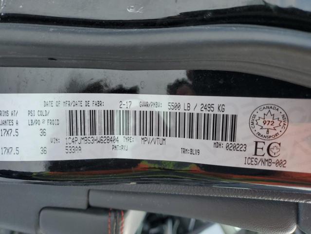 1C4PJMBS3HW628404 - 2017 JEEP CHEROKEE TRAILHAWK BLACK photo 13