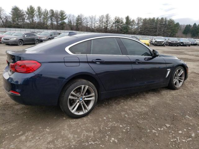 WBA4J3C52JBL03288 - 2018 BMW 430XI GRAN COUPE BLUE photo 3