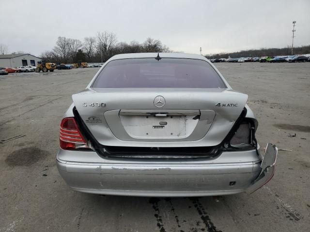 WDBNG83J34A393060 - 2004 MERCEDES-BENZ S 430 4MATIC SILVER photo 6