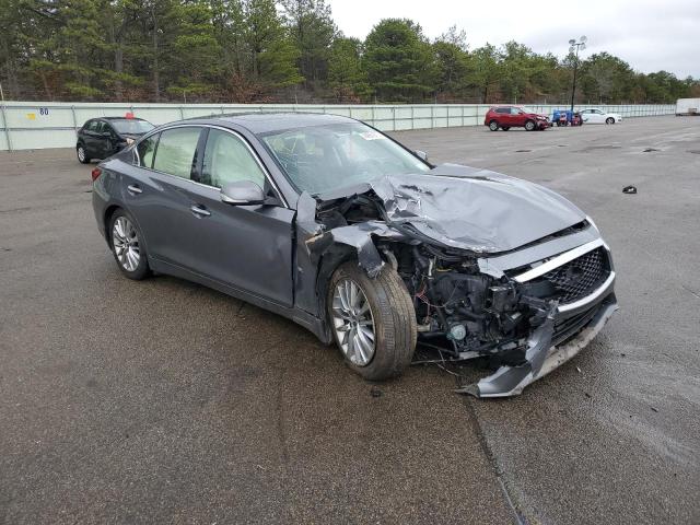 JN1EV7AR6JM430674 - 2018 INFINITI Q50 LUXE GRAY photo 4