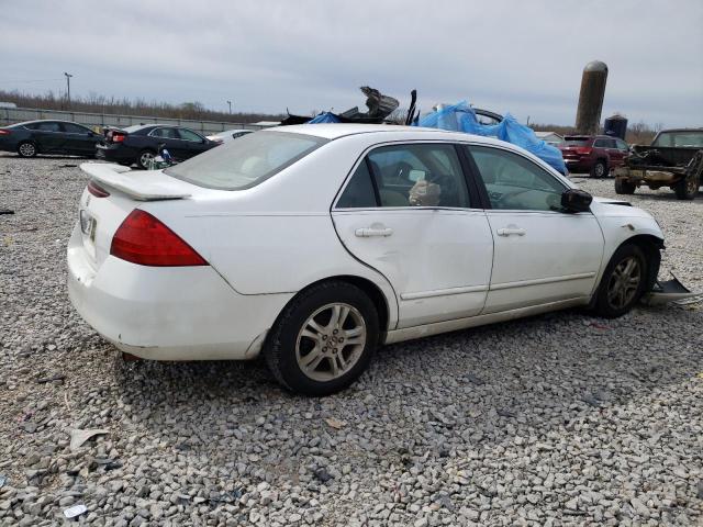 1HGCM56776A071204 - 2006 HONDA ACCORD EX WHITE photo 3