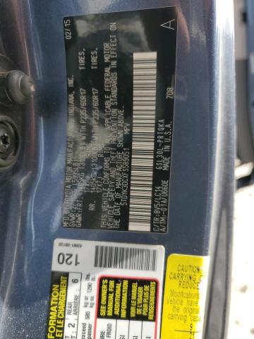 5TDYK3DCXFS589051 - 2015 TOYOTA SIENNA XLE BLUE photo 13