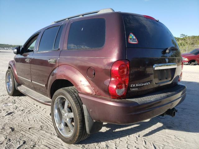 1D4HB58D04F239183 - 2004 DODGE DURANGO LIMITED MAROON photo 2