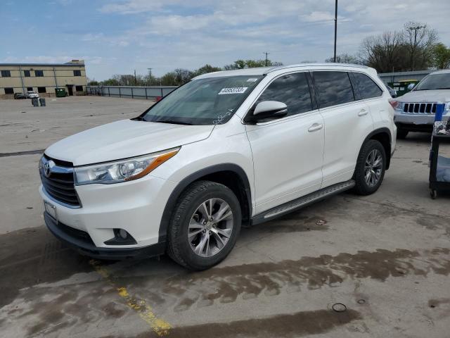 5TDKKRFH2FS112020 - 2015 TOYOTA HIGHLANDER XLE WHITE photo 1