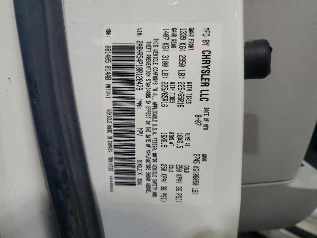 2A8HR54P18R128478 - 2008 CHRYSLER TOWN & COU TOURING WHITE photo 13