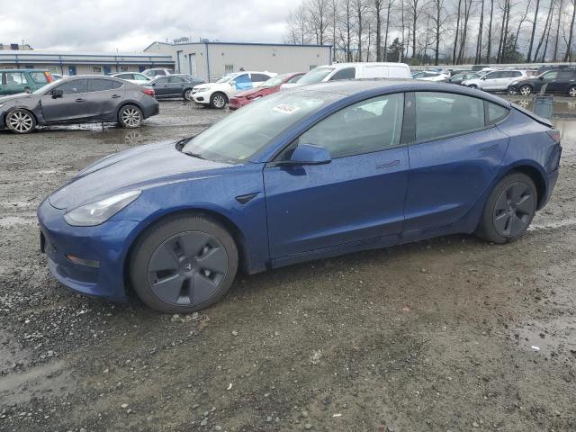 5YJ3E1EA1NF107721 - 2022 TESLA MODEL 3 BLUE photo 1