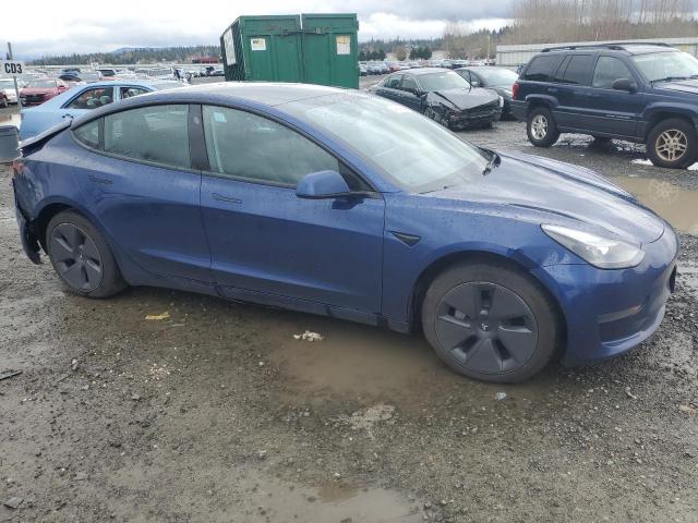 5YJ3E1EA1NF107721 - 2022 TESLA MODEL 3 BLUE photo 4