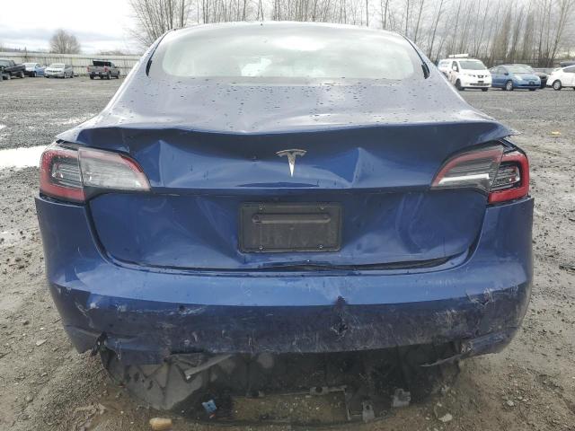 5YJ3E1EA1NF107721 - 2022 TESLA MODEL 3 BLUE photo 6