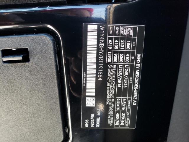 W1Y4NBHY7RT191884 - 2024 MERCEDES-BENZ SPRINTER 2500 შავი ფოტო 12