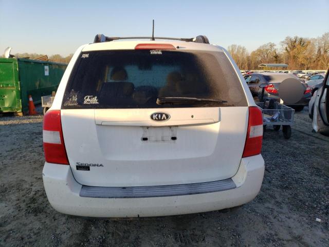 KNDMB133X86231469 - 2008 KIA SEDONA WHITE photo 6