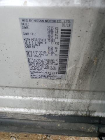 5N1DR2MN3KC636577 - 2019 NISSAN PATHFINDER S Plata foto 13