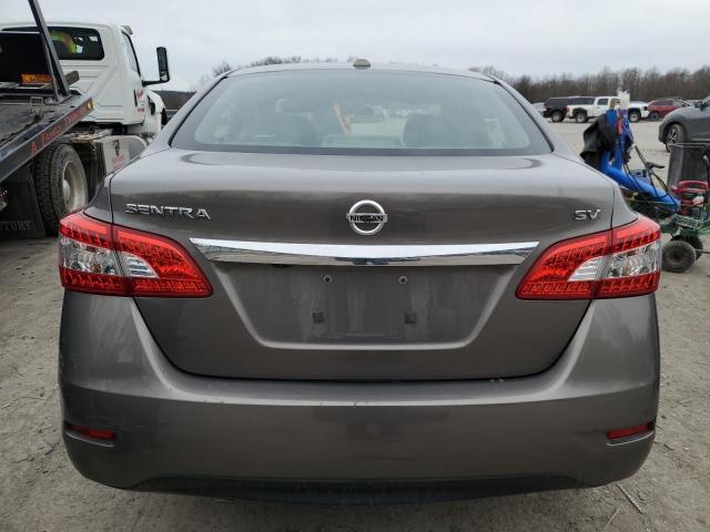 3N1AB7AP6FL685803 - 2015 NISSAN SENTRA S GRAY photo 6