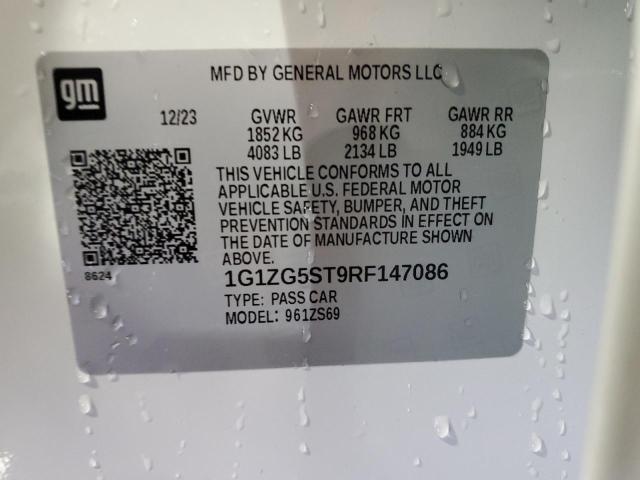 1G1ZG5ST9RF147086 - 2024 CHEVROLET MALIBU RS 白色 照片 13