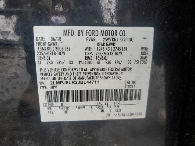 2LMPJ8LR2JBL44711 - 2018 LINCOLN MKX RESERVE Қара фото 13