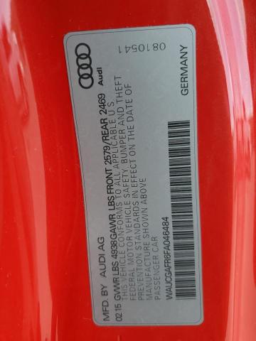 WAUCGAFR6FA046484 - 2015 AUDI S5 PREMIUM PLUS RED photo 12