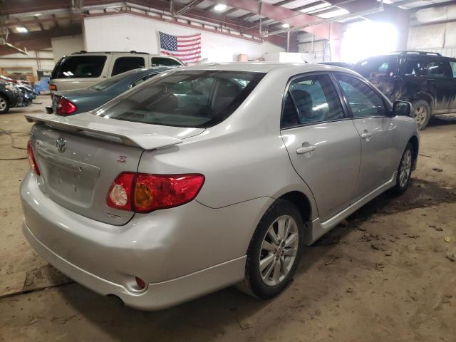 2T1BU4EE4AC444918 - 2010 TOYOTA COROLLA BASE SILVER photo 3