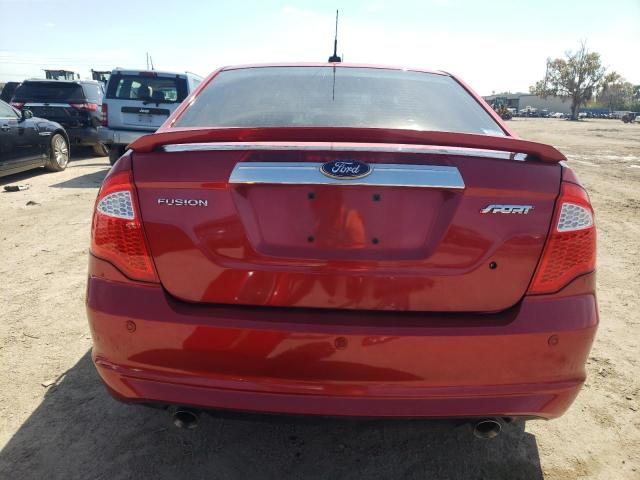 3FAHP0KC4AR336666 - 2010 FORD FUSION SPORT RED photo 6