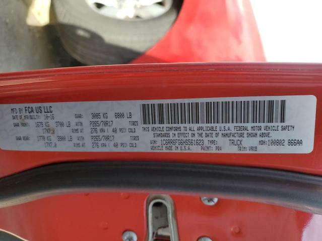 1C6RR6FG6HS561623 - 2017 RAM 1500 ST RED photo 13