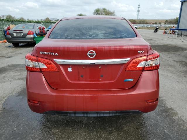 3N1AB7APXDL624046 - 2013 NISSAN SENTRA S RED photo 6