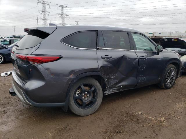 5TDEBRCH9MS055474 - 2021 TOYOTA HIGHLANDER HYBRID PLATINUM GRAY photo 3