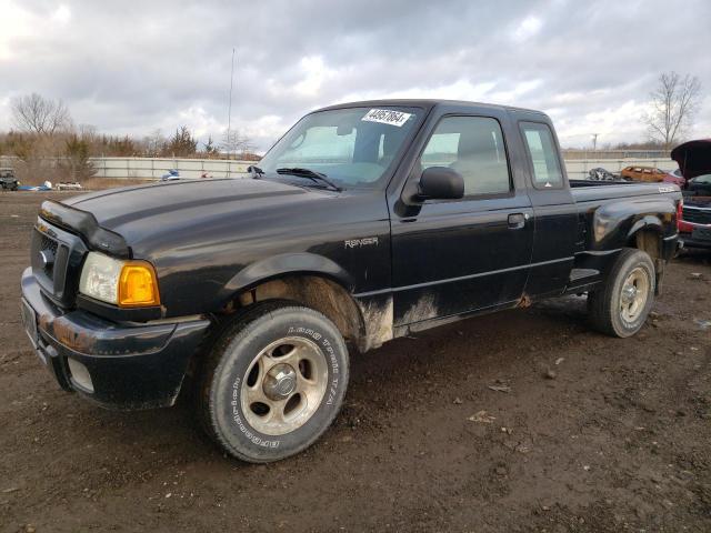 1FTYR14U24PA73590 - 2004 FORD RANGER SUPER CAB BLACK photo 1