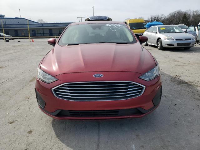 3FA6P0LU1KR256922 - 2019 FORD FUSION SE RED photo 5