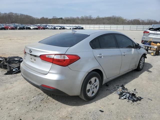 KNAFK4A67G5439530 - 2016 KIA FORTE LX SILVER photo 3