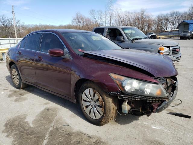 1HGCP2F37CA120299 - 2012 HONDA ACCORD LX MAROON photo 4