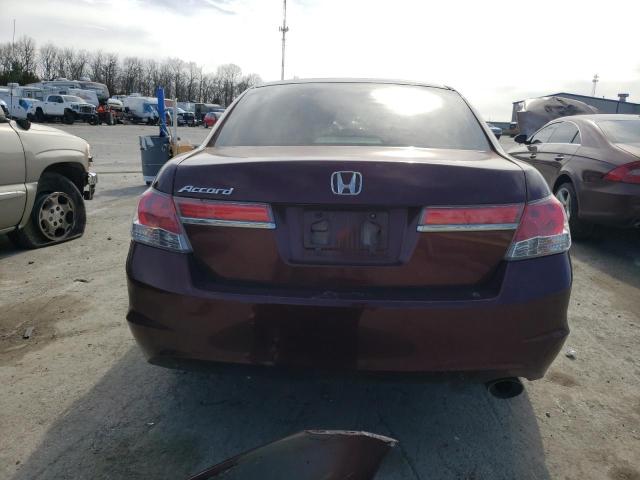 1HGCP2F37CA120299 - 2012 HONDA ACCORD LX MAROON photo 6