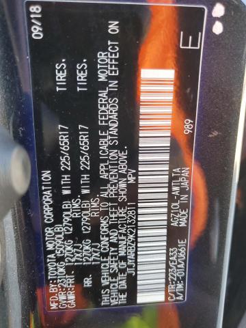 JTJYARBZ9K2132811 - 2019 LEXUS NX 300 BASE შავი ფოტო 12