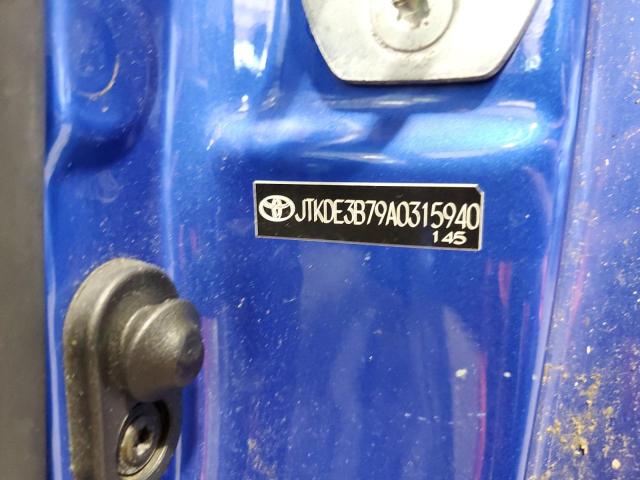 JTKDE3B79A0315940 - 2010 TOYOTA SCION TC ლურჯი ფოტო 12