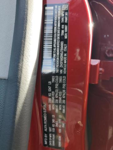 ZASFAKBN0J7B94993 - 2018 ALFA ROMEO STELVIO TI Қызыл фото 13