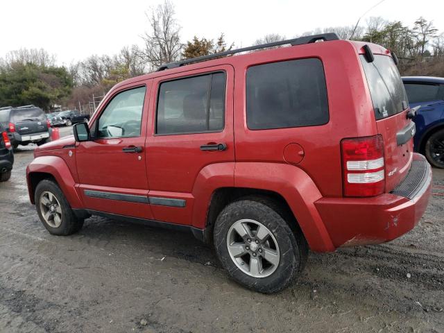 1J8GN28K28W213311 - 2008 JEEP LIBERTY SPORT RED photo 2