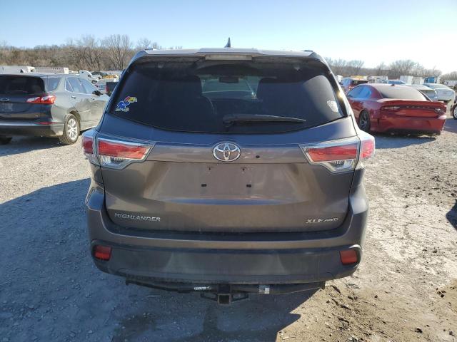 5TDJKRFH7ES064394 - 2014 TOYOTA HIGHLANDER XLE GRAY photo 6