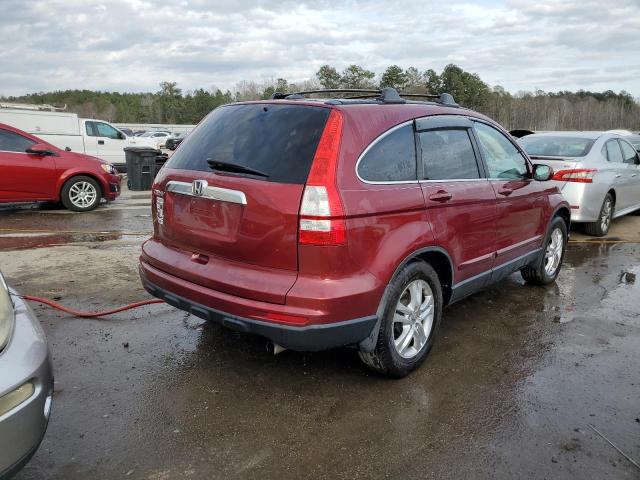 5J6RE3H79AL021595 - 2010 HONDA CR-V EXL BURGUNDY photo 3