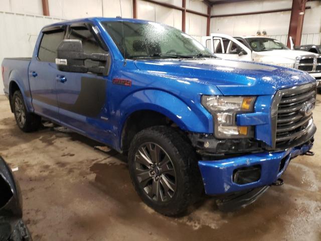 1FTEW1EP7GFC50424 - 2016 FORD F150 SUPERCREW BLUE photo 4
