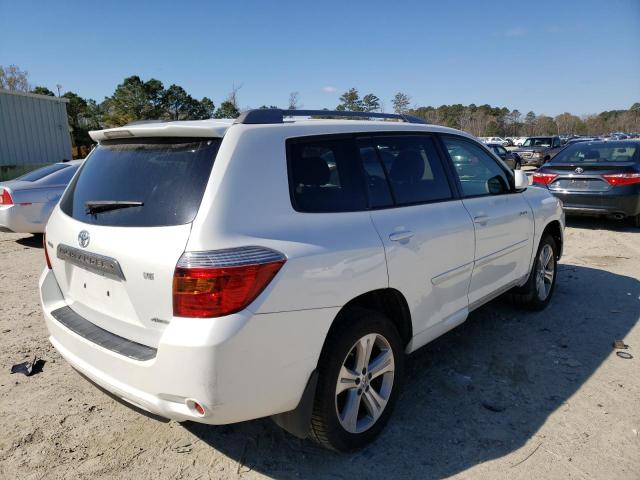 JTEES43A482092835 - 2008 TOYOTA HIGHLANDER SPORT WHITE photo 3