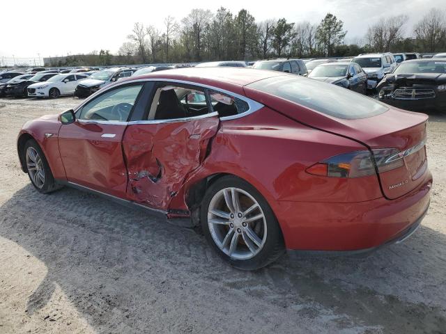 5YJSA1S10EFP42425 - 2014 TESLA MODEL S წითელი ფოტო 2