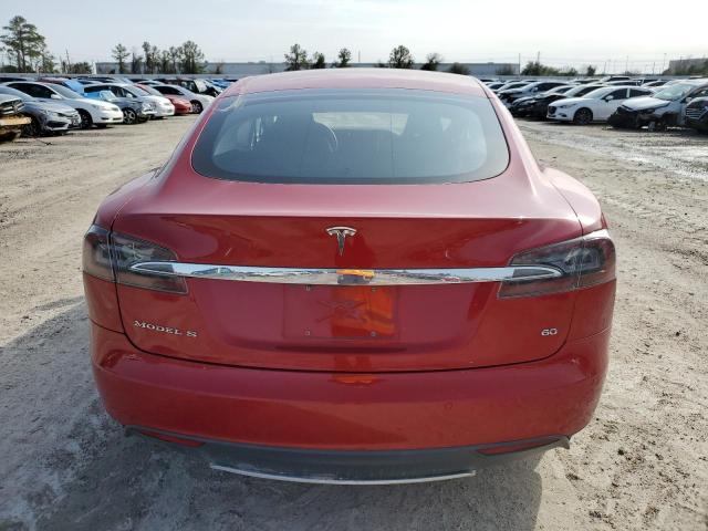 5YJSA1S10EFP42425 - 2014 TESLA MODEL S წითელი ფოტო 6
