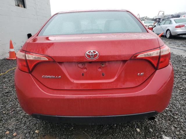 2T1BURHE6HC939401 - 2017 TOYOTA COROLLA L RED photo 6