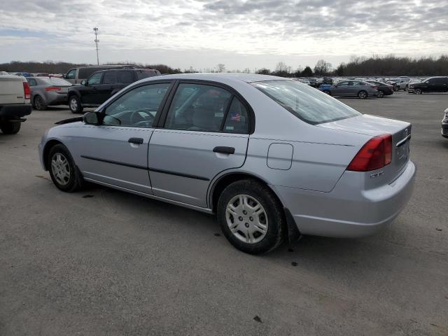 2HGES16211H551664 - 2001 HONDA CIVIC DX SILVER photo 2