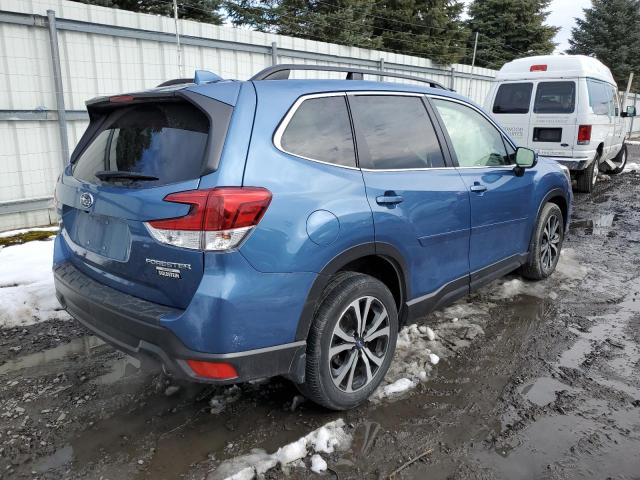 JF2SKASC6KH425809 - 2019 SUBARU FORESTER LIMITED BLUE photo 3