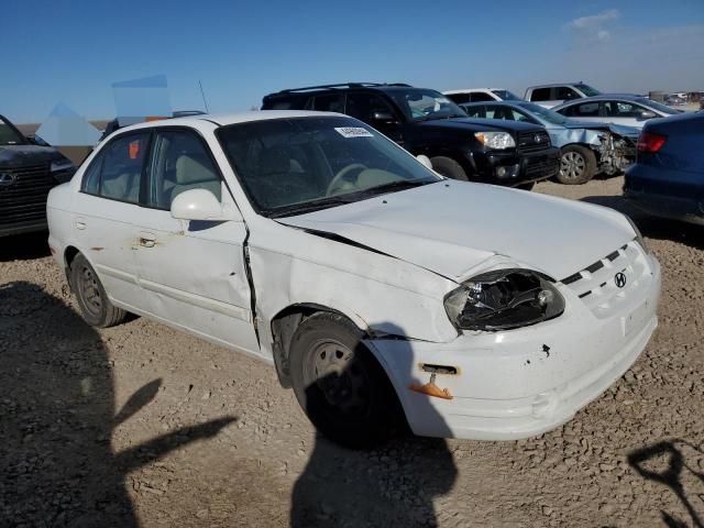 KMHCG45C13U460652 - 2003 HYUNDAI ACCENT GL WHITE photo 4