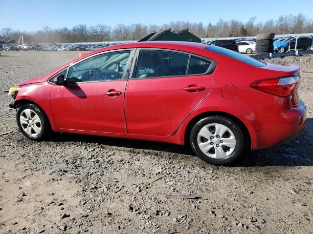 KNAFX4A67F5372458 - 2015 KIA FORTE LX RED photo 2