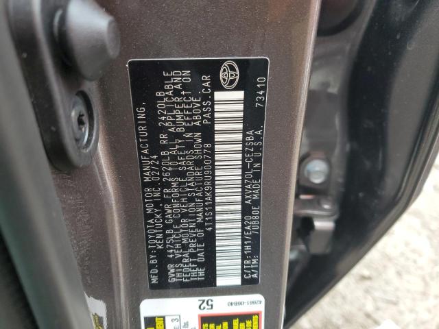 4T1S11AK9RU900778 - 2024 TOYOTA CAMRY SE NIGHT SHADE GRAY photo 12