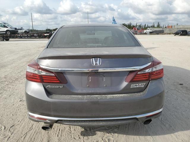 1HGCR2F16HA290394 - 2017 HONDA ACCORD SPORT SPECIAL EDITION GRAY photo 6