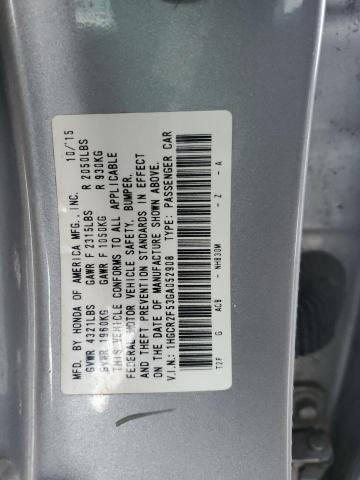 1HGCR2F53GA052908 - 2016 HONDA ACCORD SPORT SILVER photo 13