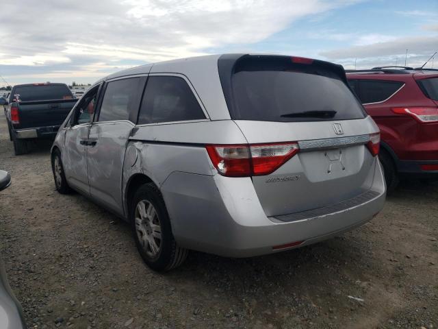 5FNRL5H26BB066610 - 2011 HONDA ODYSSEY LX SILVER photo 2