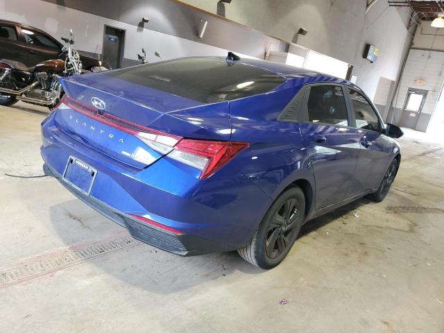 KMHLM4AJ0NU013357 - 2022 HYUNDAI ELANTRA BLUE BLUE photo 3