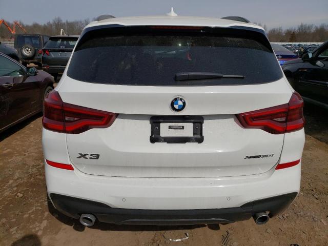 5UXTY5C02L9B70053 - 2020 BMW X3 XDRIVE30I WHITE photo 6